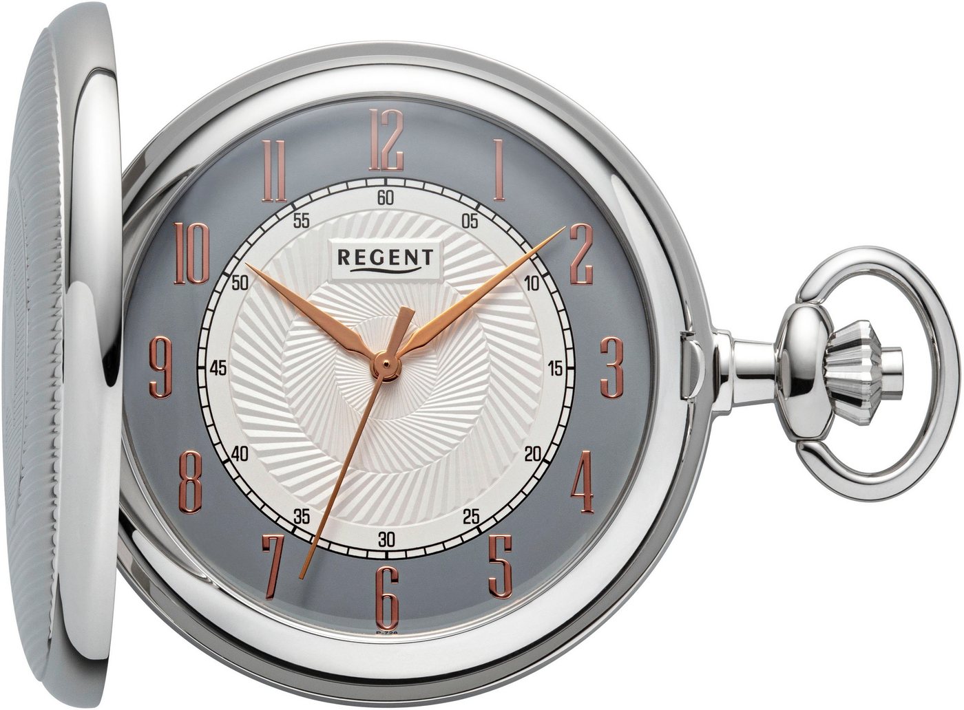 Regent Taschenuhr P729-19477729, (Set, 2-tlg., mit dazu passender Kette) von Regent