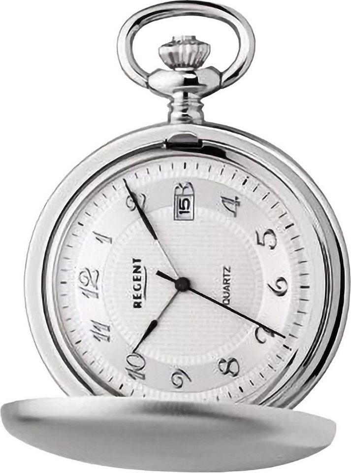 Regent Taschenuhr Regent Herren Taschenuhr Analog Gehäuse, (Analoguhr, Analoguhr), Herren Taschenuhr rund, extra groß (ca. 44mm), Metall, Elegant von Regent
