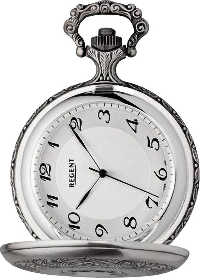 Regent Taschenuhr Regent Herren Taschenuhr Analog Gehäuse, (Analoguhr), Herren Taschenuhr rund, extra groß (ca. 48mm), Metall, Elegant von Regent