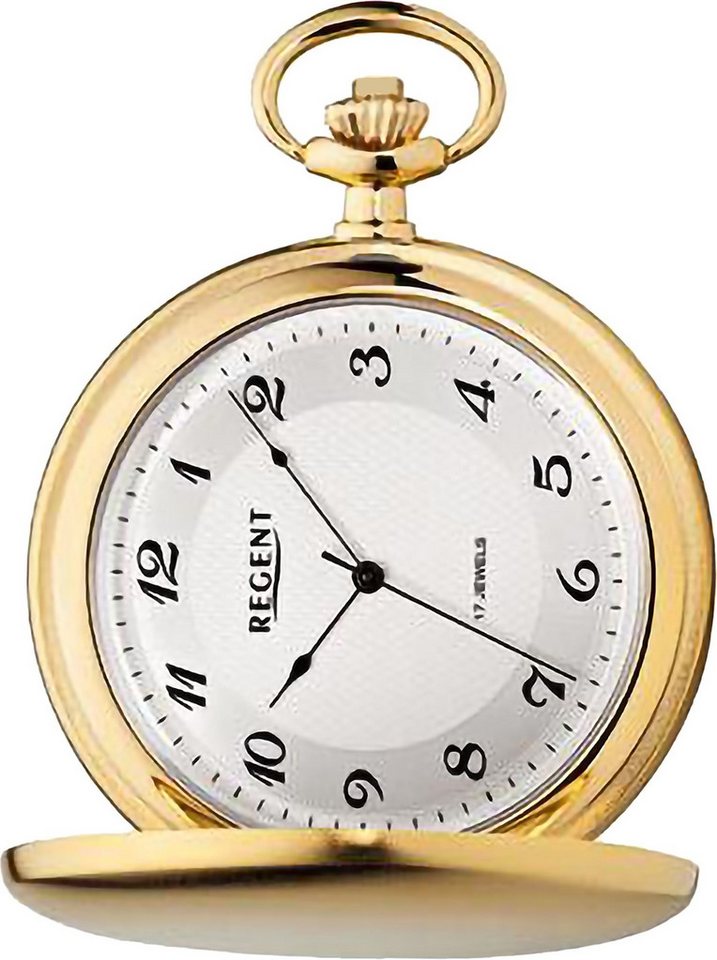 Regent Taschenuhr Regent Herren Taschenuhr Analog Gehäuse, (Analoguhr, Analoguhr), Herren Taschenuhr rund, extra groß (ca. 51mm), Metall, Elegant von Regent