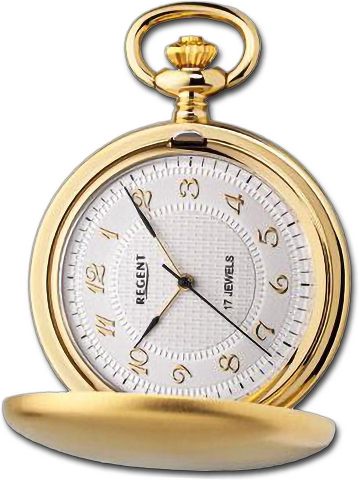 Regent Taschenuhr Regent Herren Taschenuhr Analog Gehäuse, (Analoguhr), Herrenuhr Taschenuhr, rundes Gehäuse, extra groß (ca. 44mm) von Regent