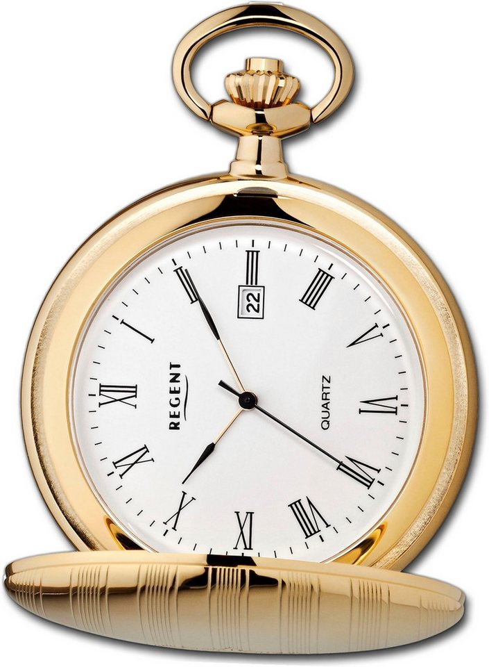 Regent Taschenuhr Regent Herren Taschenuhr Analog Gehäuse, (Analoguhr), Herrenuhr Taschenuhr, rundes Gehäuse, extra groß (ca. 48mm) von Regent