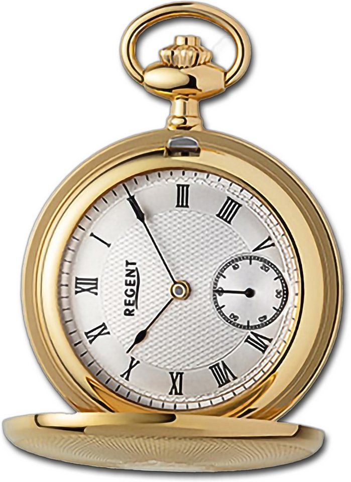 Regent Taschenuhr Regent Herren Taschenuhr Analog Gehäuse, (Analoguhr), Herrenuhr Taschenuhr, rundes Gehäuse, extra groß (ca. 48mm) von Regent