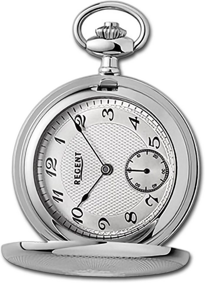 Regent Taschenuhr Regent Herren Taschenuhr Analog Gehäuse, (Analoguhr), Herrenuhr Taschenuhr, rundes Gehäuse, extra groß (ca. 48mm) von Regent