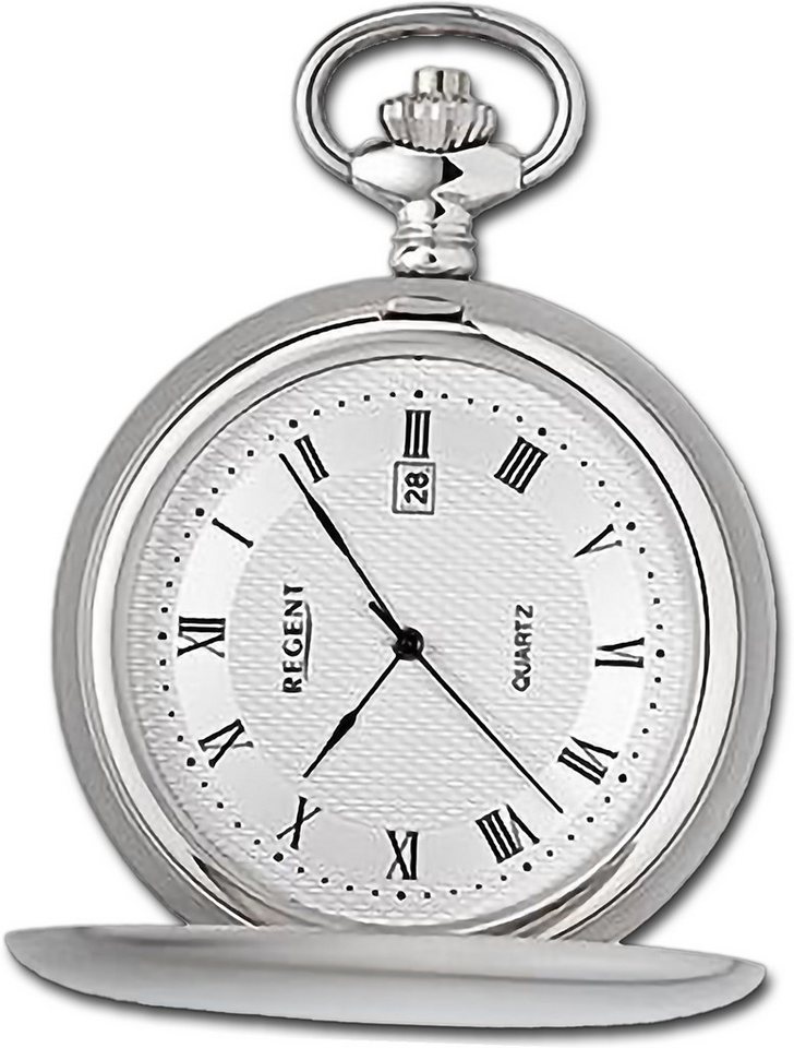 Regent Taschenuhr Regent Herren Taschenuhr Analog Gehäuse, (Analoguhr), Herrenuhr Taschenuhr, rundes Gehäuse, extra groß (ca. 48mm) von Regent