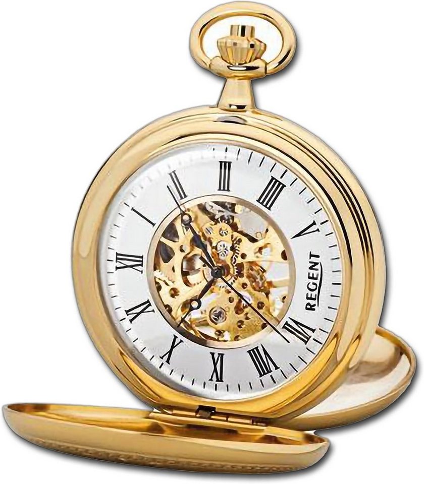 Regent Taschenuhr Regent Herren Taschenuhr Analog Gehäuse, (Analoguhr), Herrenuhr Taschenuhr, rundes Gehäuse, extra groß (ca. 50mm) von Regent