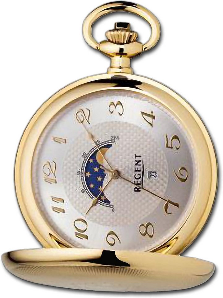 Regent Taschenuhr Regent Herren Taschenuhr Analog Gehäuse, (Analoguhr), Herrenuhr Taschenuhr, rundes Gehäuse, extra groß (ca. 50mm) von Regent