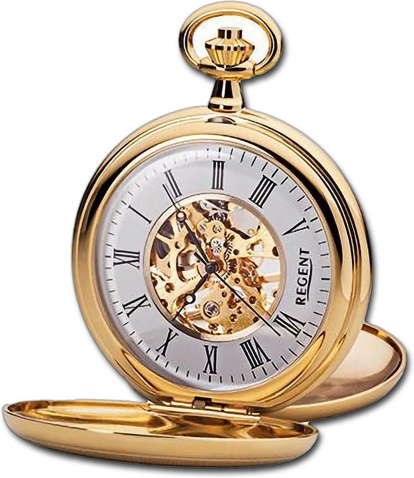 Regent Taschenuhr Regent Herren Taschenuhr Analog Gehäuse, (Analoguhr), Herrenuhr Taschenuhr, rundes Gehäuse, extra groß (ca. 50mm) von Regent