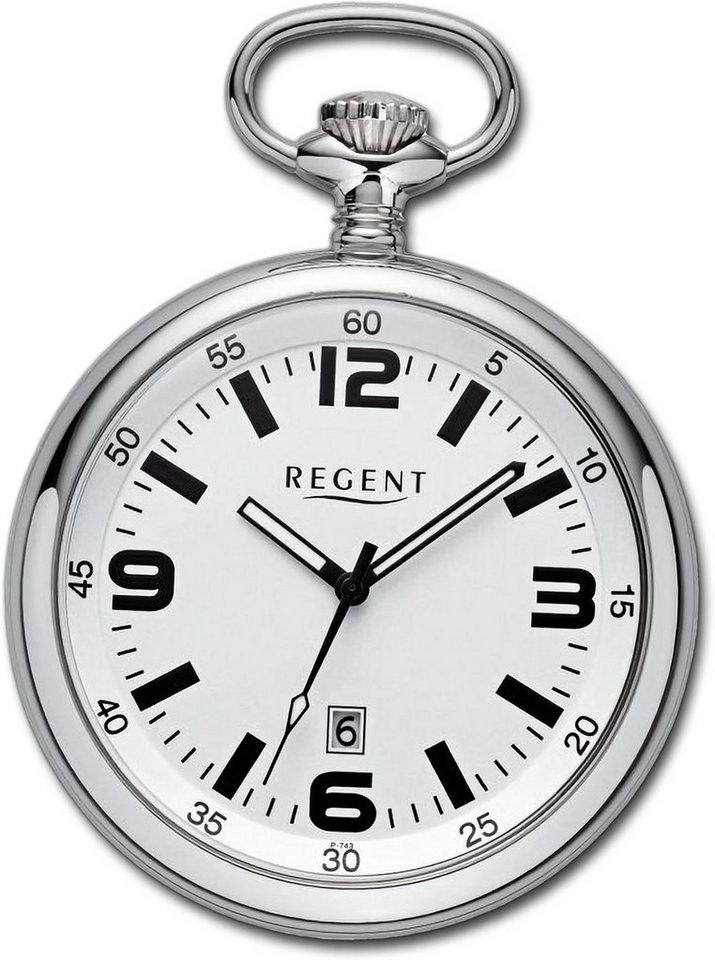 Regent Taschenuhr Regent Herren Taschenuhr Analog Gehäuse, (Analoguhr), Herrenuhr Taschenuhr, rundes Gehäuse, extra groß (ca. 50mm) von Regent