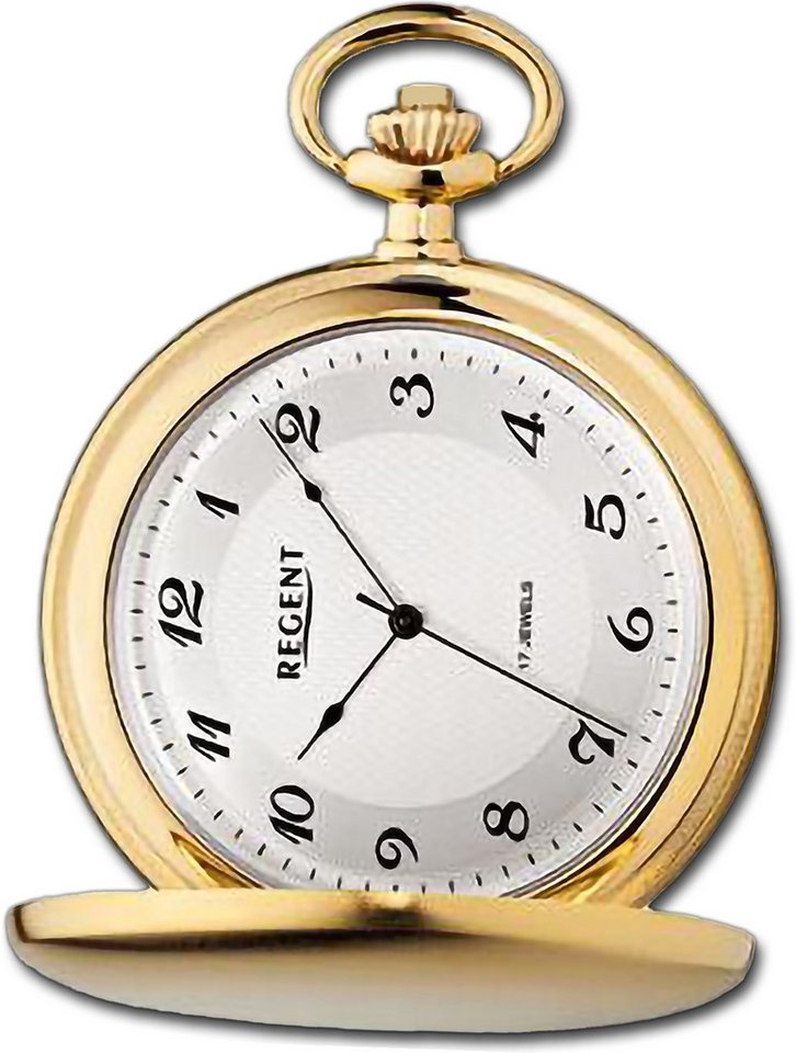 Regent Taschenuhr Regent Herren Taschenuhr Analog Gehäuse, (Analoguhr), Herrenuhr Taschenuhr, rundes Gehäuse, extra groß (ca. 51mm) von Regent