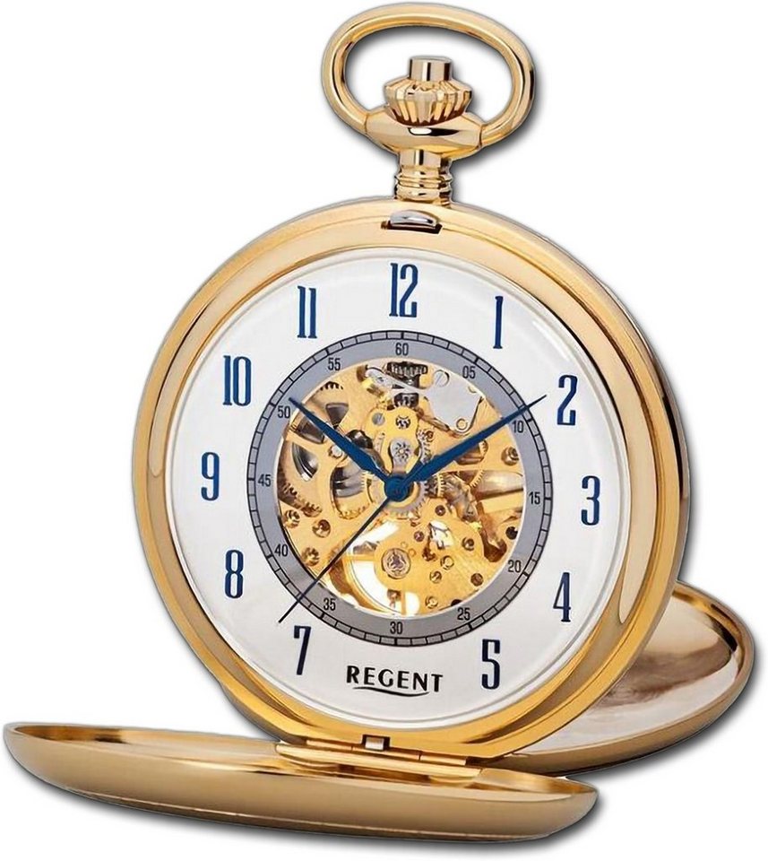 Regent Taschenuhr Regent Herren Taschenuhr Analog Gehäuse, (Analoguhr), Herrenuhr Taschenuhr, rundes Gehäuse, extra groß (ca. 53mm) von Regent