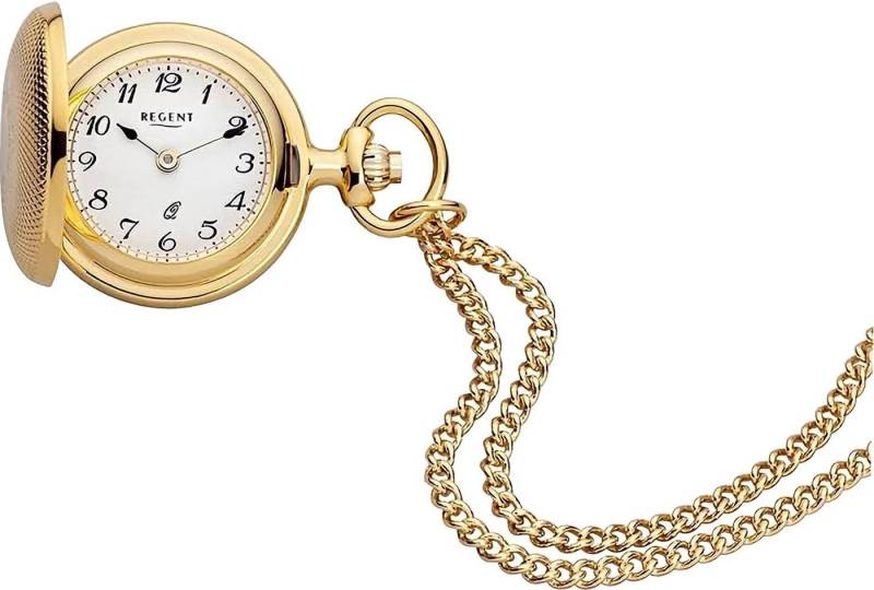 Regent Taschenuhr Regent Herren Taschenuhr Analog Gehäuse, (Analoguhr, Analoguhr), Herren Taschenuhr rund, extra groß (ca. 26mm), Metall, Elegant von Regent