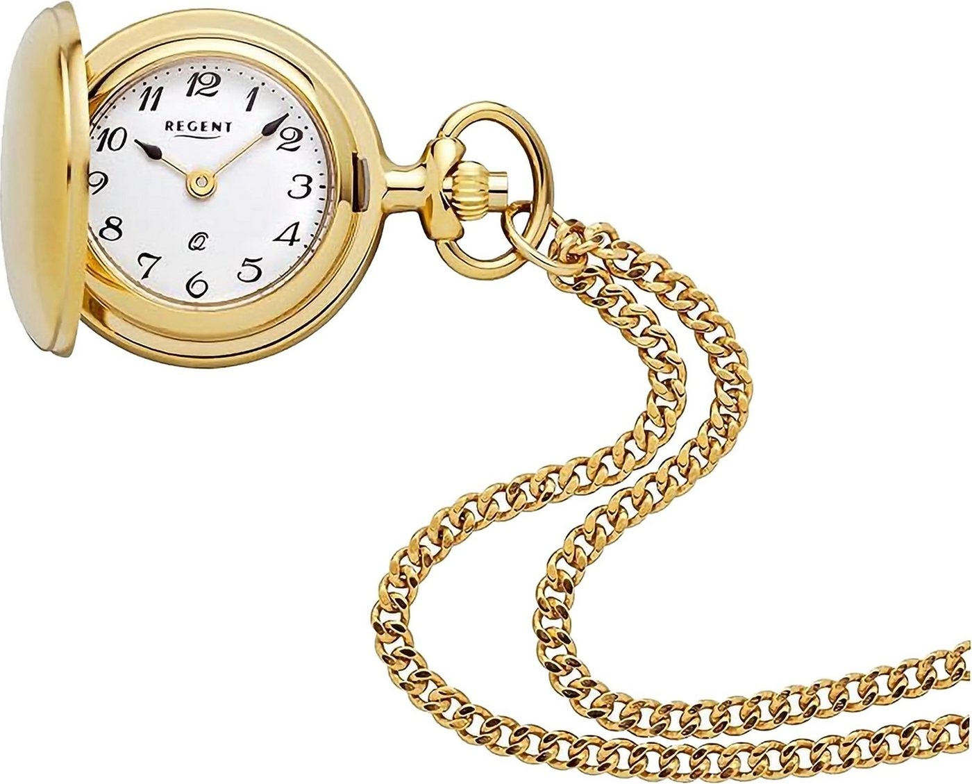 Regent Taschenuhr Regent Herren Taschenuhr Analog Gehäuse, (Analoguhr, Analoguhr), Herren Taschenuhr rund, extra groß (ca. 26mm), Metall, Elegant von Regent