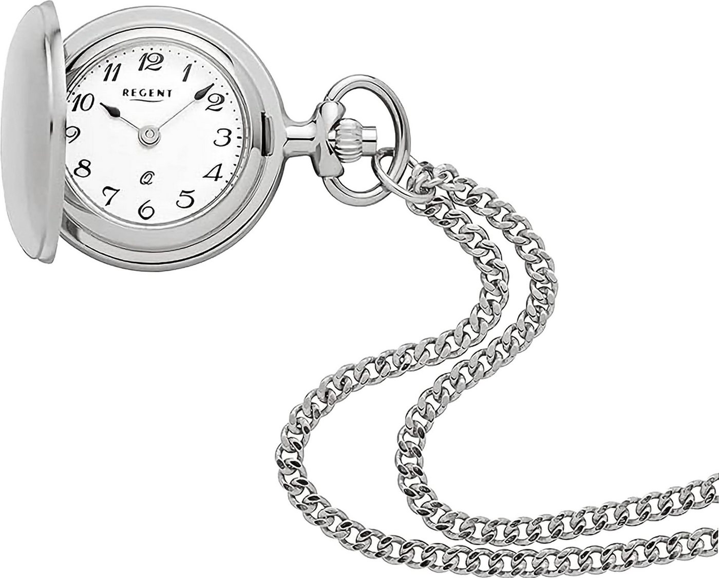 Regent Taschenuhr Regent Herren Taschenuhr Analog Gehäuse, (Analoguhr, Analoguhr), Herren Taschenuhr rund, extra groß (ca. 26mm), Metall, Elegant von Regent