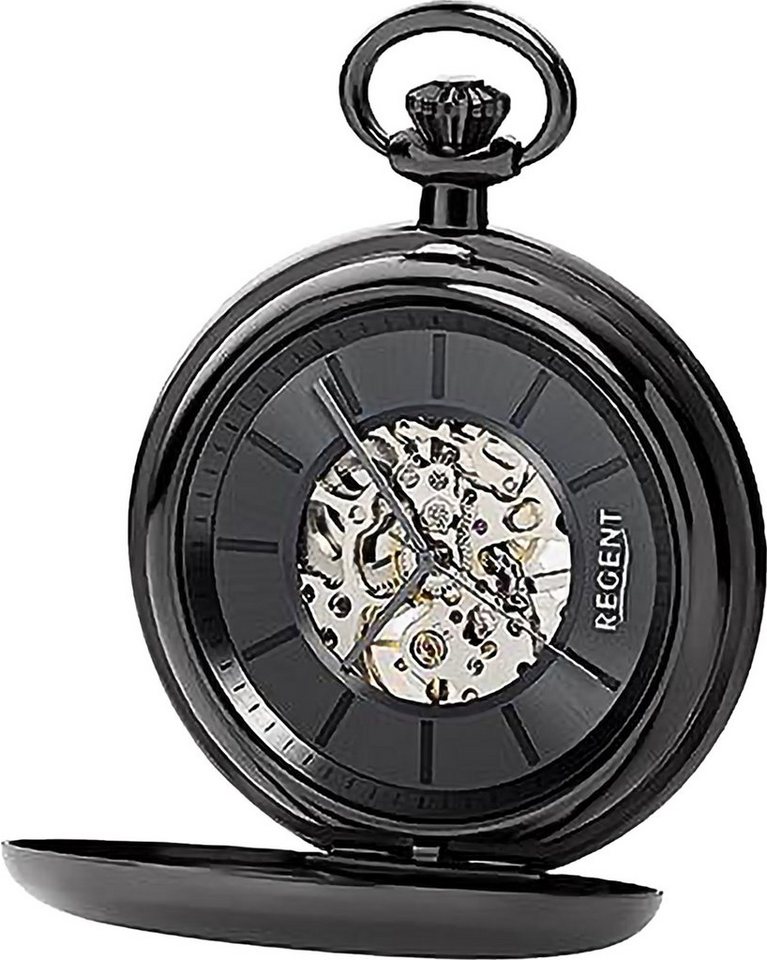 Regent Taschenuhr Regent Herren Taschenuhr Analog Gehäuse, (Analoguhr, Analoguhr), Herren Taschenuhr rund, extra groß (ca. 50mm), Metall, Elegant von Regent