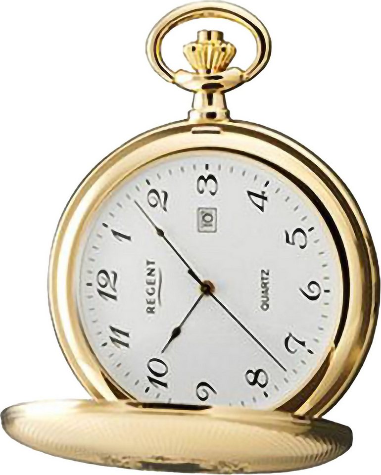 Regent Taschenuhr Regent Herren Taschenuhr Analog Gehäuse, (Analoguhr, Analoguhr), Herren Taschenuhr rund, extra groß (ca. 51mm), Metall, Elegant von Regent