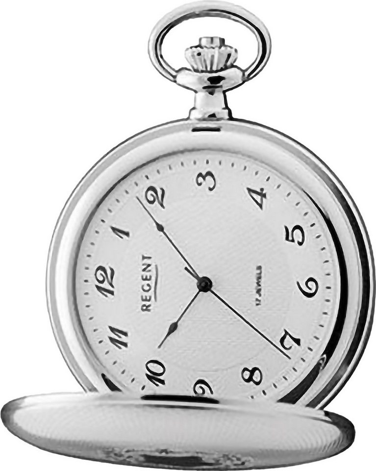Regent Taschenuhr Regent Herren Taschenuhr Analog Gehäuse, (Analoguhr, Analoguhr), Herren Taschenuhr rund, extra groß (ca. 51mm), Metall, Elegant von Regent