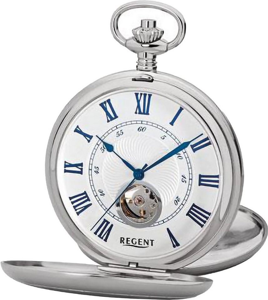 Regent Taschenuhr Regent Herren Taschenuhr Analog Gehäuse, (Analoguhr, Analoguhr), Herren Taschenuhr rund, extra groß (ca. 53mm), Metall, Elegant von Regent