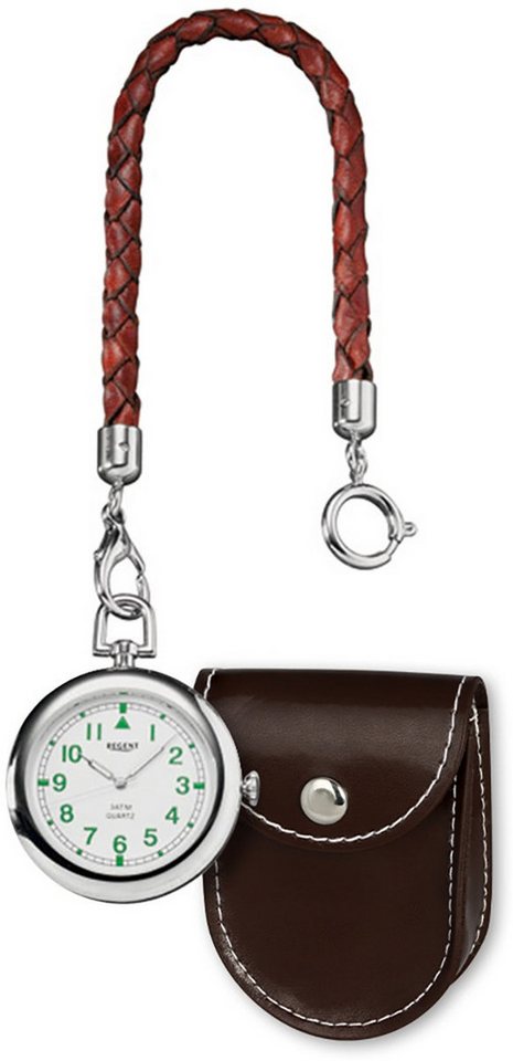 Regent Taschenuhr Regent Herren-Taschenuhr Analog P-39 mit, (Analoguhr, Analoguhr), Herren Taschenuhr rund, groß (ca. 42mm), Metall verchromt, Elegant von Regent
