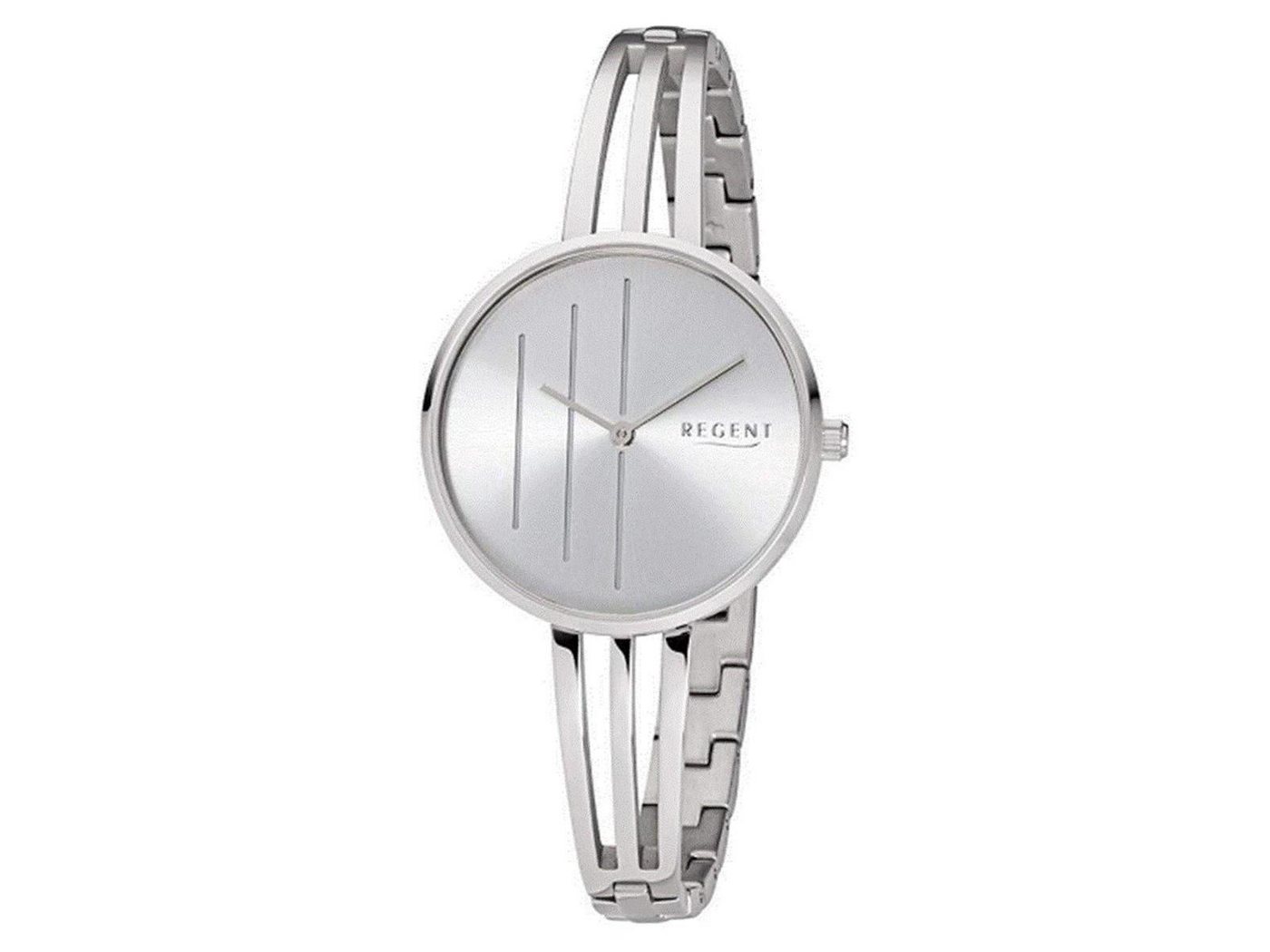 Regent Uhrenring REGENT Damen-Armbanduhr in Edelstahl mit Edelstahl Schmuckband BA-487 von Regent