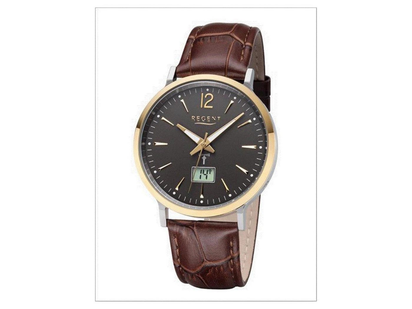 Regent Uhrenring Regent Uhr Herren Analog Digitale Funk Armbanduhr Modell BA-413 von Regent