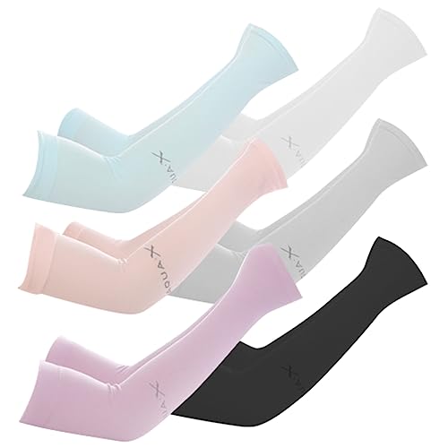 Regerly Lange Arme Ärmel, 6 Paar Arm Ärmel Abdeckung Kühlung Unisex Kühlung UV-Schutz Arm Cooling Covers Breathable Arm Abdeckung Alle Outdoor Sport Schutz für Laufen Radfahren Wandern Klettern (6) von Regerly