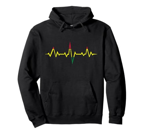 Reggae Musik Herzschlag Rastafari Rasta Geschenk Pullover Hoodie von Reggae Music Jamaica Apparel Co.