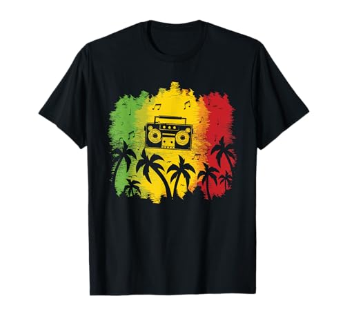 Reggae Musik Karibik Jamaica Sound Damen Herren T-Shirt von Reggaeton Tanzmusik Musikrichtung Geschenk