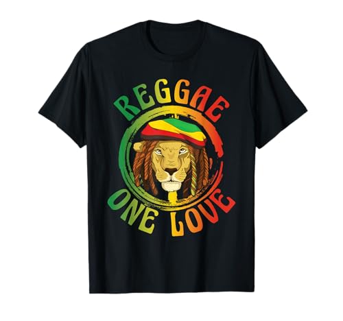 Reggae Musik Löwe Karibik Jamaica Damen Herren T-Shirt von Reggaeton Tanzmusik Musikrichtung Geschenk