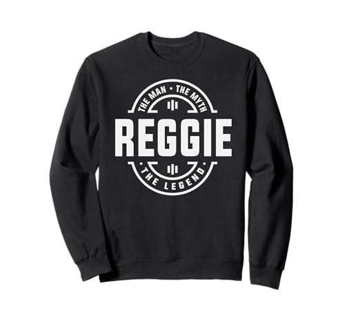 Reggie The Man Myth Legend Lustiger Name Reggie Sweatshirt von Reggie Personalized Name Apparel Cld.