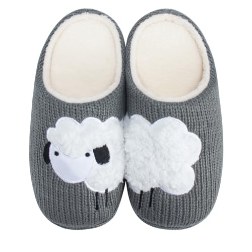 Regilt Paar Tierhausschuhe für Damen und Herren, Winter, warm, flauschig, rutschfest, für den Innenbereich, Weißes Schaf, 6.5-7 Women/5-5.5 Wide Men Regilt Paar Tierhausschuhe für Damen und Herren, Winter, warm, flauschig, rutschfest, für den Innenbereich, Weißes Schaf, 6.5-7 Women/5-5.5 Wide Men von Regilt