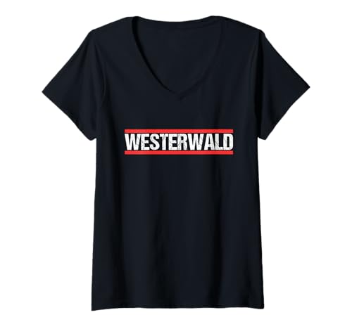Damen Westerwald T-Shirt mit V-Ausschnitt Damen Westerwald T-Shirt mit V-Ausschnitt von Region Westerwald Shop