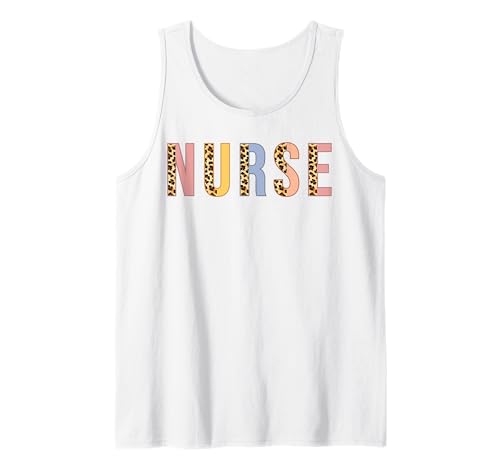 Krankenschwester Leopard Gepard Print RN Wertschätzungstag Frauen #25L57 Tank Top von Registered Nurse Apparel RN Outfit Tees