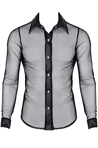 Chemise transparente Cesare - Regnes - S - Noir von Regnes Fetish Planet