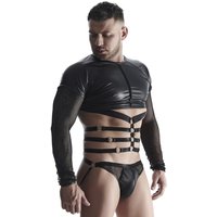 Herren Langarm-Shirt mit Harness TSH019 von Regnes Fetish Planet