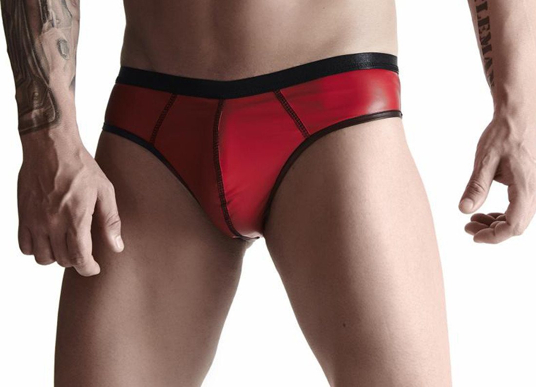 Regnes Fetish Planet Slip Herren Slip in rot schwarz aus mattem Wetlook-Material sexy Herren Sli Regnes Fetish Planet Slip Herren Slip in rot schwarz aus mattem Wetlook-Material sexy Herren Sli von Regnes Fetish Planet