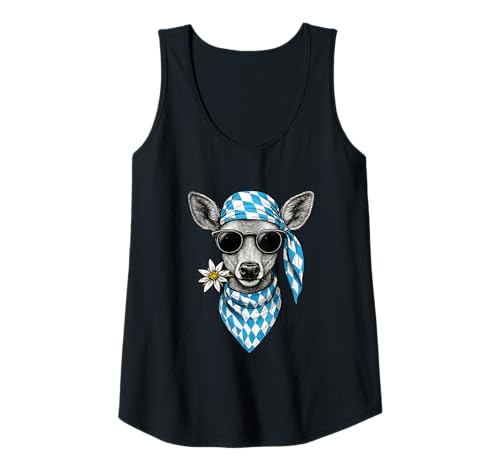 Damen Reh Cool Dirndl Tracht Ersatz Bayern Bandana Funny Wiesn Reh Tank Top Damen Reh Cool Dirndl Tracht Ersatz Bayern Bandana Funny Wiesn Reh Tank Top von Reh Tracht Ersatz Dirndl Edel Bayrisch Weiss Blau
