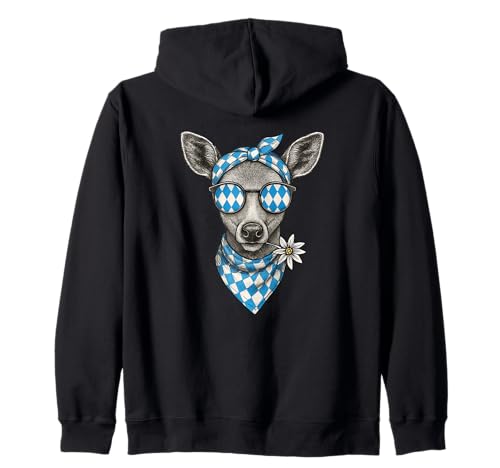 Reh Cool Dirndl Tracht Ersatz Bayern Bandana Funny Wiesn Reh Kapuzenjacke Reh Cool Dirndl Tracht Ersatz Bayern Bandana Funny Wiesn Reh Kapuzenjacke von Reh Tracht Ersatz Dirndl Edel Bayrisch Weiss Blau