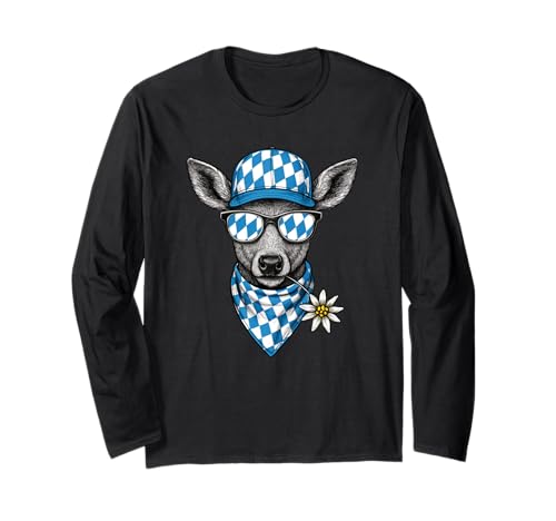 Reh Cool Dirndl Tracht Ersatz Bayern Bandana Funny Wiesn Reh Langarmshirt Reh Cool Dirndl Tracht Ersatz Bayern Bandana Funny Wiesn Reh Langarmshirt von Reh Tracht Ersatz Dirndl Edel Bayrisch Weiss Blau