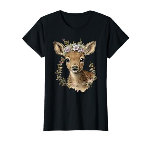 Reh Kostüm Damen Reh Hirsch Kostüm Mädchen, Reh Trachten T-Shirt von Reh Trachtenshirt Damen, Reh Faschingskostüm Damen