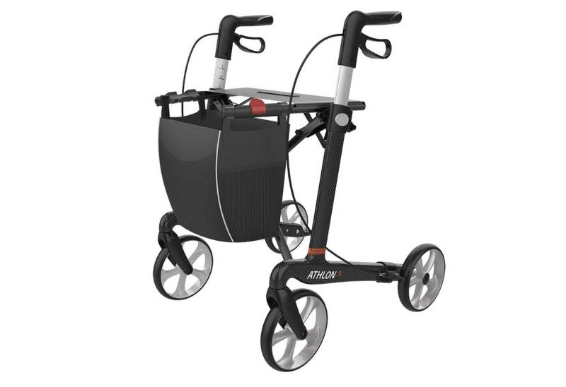 Rehasense Rollator ATHLON SL Carbon Ultralight Rollator - 62 cm Soft Wheels Grau von Rehasense