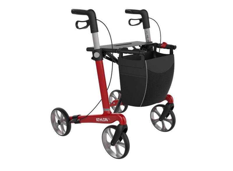 Rehasense Rollator Rehasense Athlon SL Carbon Rollator, Gr. L TPE Räder Racing Red von Rehasense