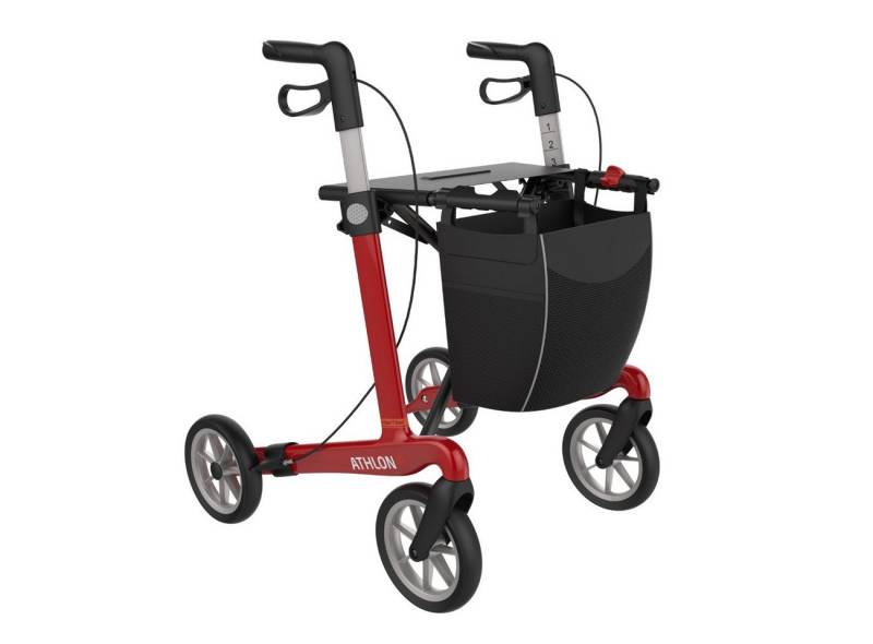 Rehasense Rollator Rehasense Athlon SL Carbon Rollator, Gr. M PUR Softräder Racing Red von Rehasense