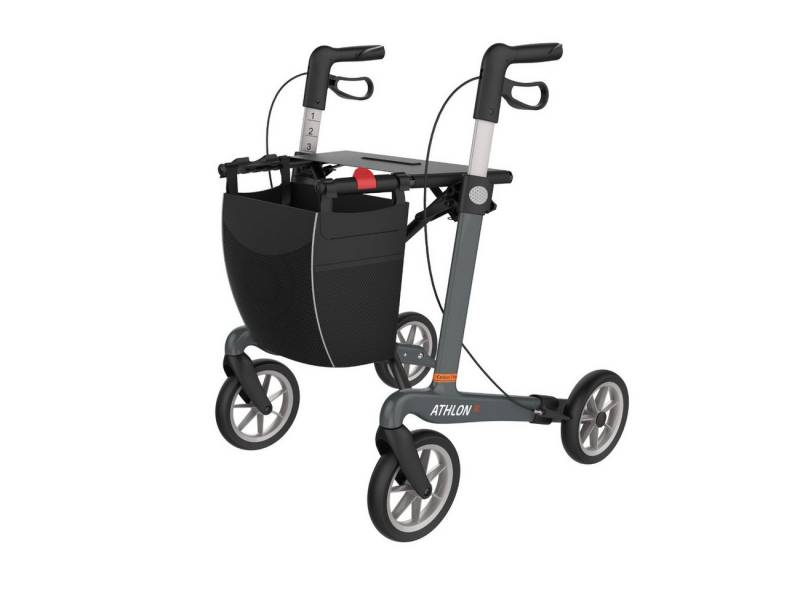 Rehasense Rollator Rehasense Athlon SL Carbon Rollator, Gr. L PUR Softräder Mattgrau von Rehasense