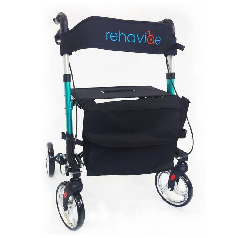 Rehavibe Rollator Einkaufswagen für Senioren, Leichtgewicht Rollator aus Aluminium, mit Aufbewahrungstaschen, Bremsen, Höhenverstellung, Faltbar Rehavibe Rollator Einkaufswagen für Senioren, Leichtgewicht Rollator aus Aluminium, mit Aufbewahrungstaschen, Bremsen, Höhenverstellung, Faltbar von Rehavibe