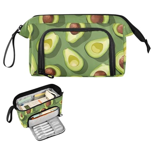 Reiacy Cartoon Avocados Großes Federmäppchen, Große Kapazität Bleistifte Tasche mit Griff, Stifttasche für Mädchen, Jungen, Frauen, Ideal für Reisen, Schule, Büro, Geschenk von Reiacy