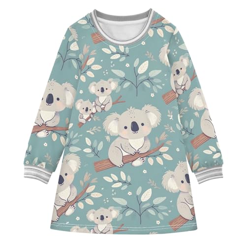 Reiacy Süßes Koala auf Ast Mädchen Langarm Kleid Cartoon Casual Shirt Kleider 2-8 Jahre, mehrfarbig, 5-6 Jahre Reiacy Süßes Koala auf Ast Mädchen Langarm Kleid Cartoon Casual Shirt Kleider 2-8 Jahre, mehrfarbig, 5-6 Jahre von Reiacy