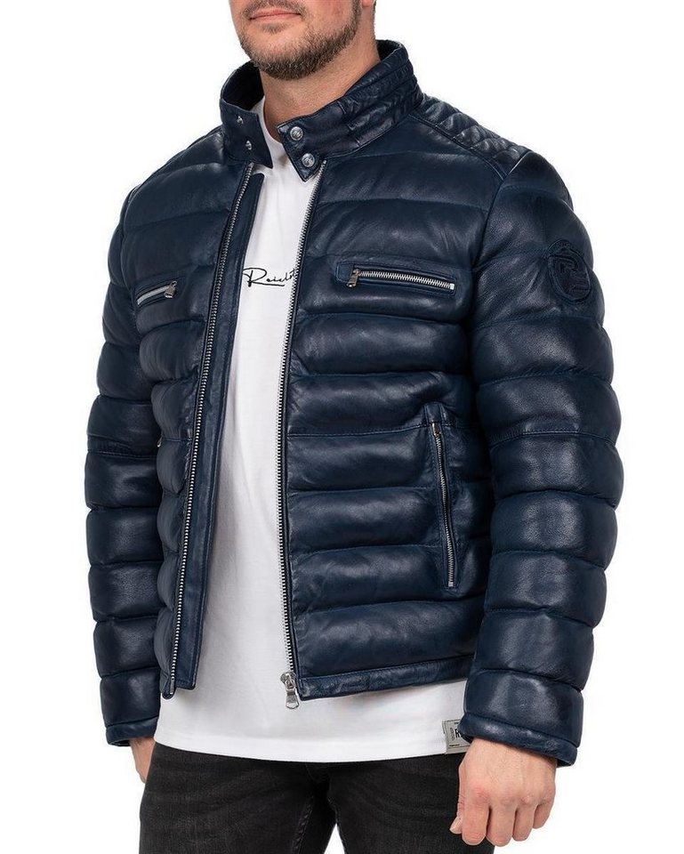 Reichstadt Bomberjacke Herren Jacke Echtleder Navy XL 19RS016 von Reichstadt