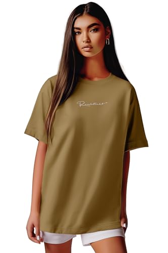 Reichstadt Damen Oversized T-Shirt 23RSW044 Khaki M Reichstadt Damen Oversized T-Shirt 23RSW044 Khaki M von Reichstadt