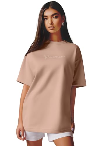 Reichstadt Damen Oversized T-Shirt 23RSW044 Warm Brown S von Reichstadt